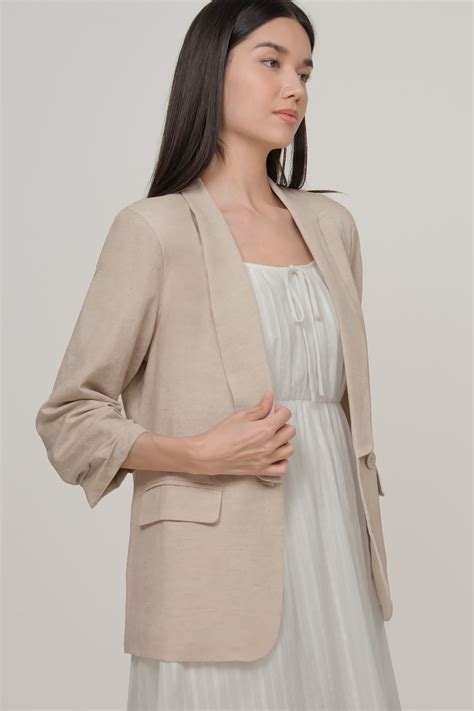 linen oversized blazer